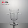 Lead-free stemware wine goblets with carved patterns cup